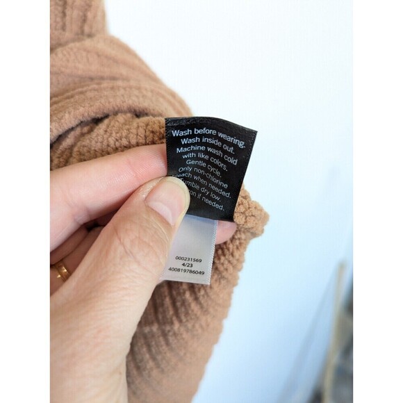 FLX Sweater Womens Extra‎ Small Tan Mature Cardigan Neutral Ribbed Casual Soft - Picture 10 of 12